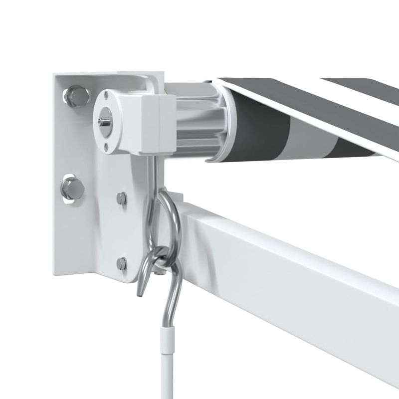 Casa si Gradina - Gradina si terasa - Umbrele si pavilioane - Pavilioane - Copertina retractabila antracit/alb, 3,5x2,5 m, textil/aluminiu - Infinity.ro