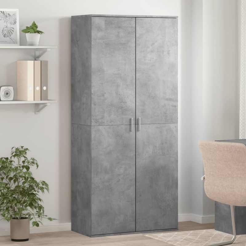 Casa si Gradina - Mobilier - Organizare si depozitare - Organizator incaltaminte - Pantofar, gri beton, 80 x 39 x 178 cm, PAL - Infinity.ro