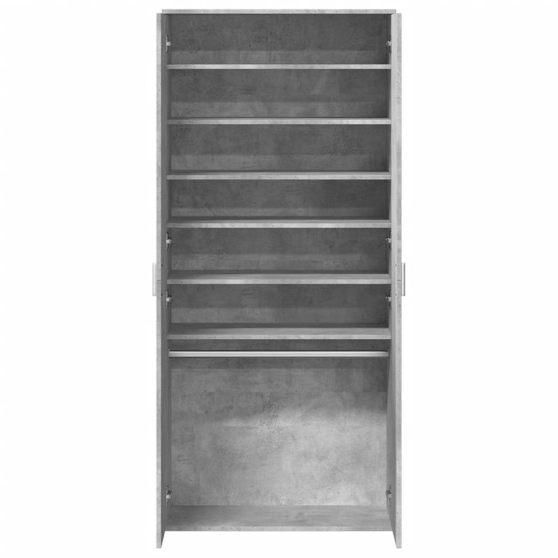 Casa si Gradina - Mobilier - Organizare si depozitare - Organizator incaltaminte - Pantofar, gri beton, 80 x 39 x 178 cm, PAL - Infinity.ro