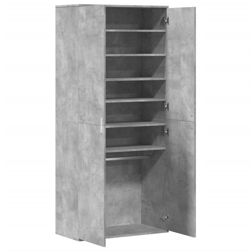 Casa si Gradina - Mobilier - Organizare si depozitare - Organizator incaltaminte - Pantofar, gri beton, 80 x 39 x 178 cm, PAL - Infinity.ro