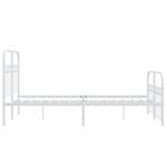 Casa si Gradina - Mobilier - Paturi si accesorii - Paturi - Cadru de pat metalic cu tablie, alb, 120x190 cm - Infinity.ro