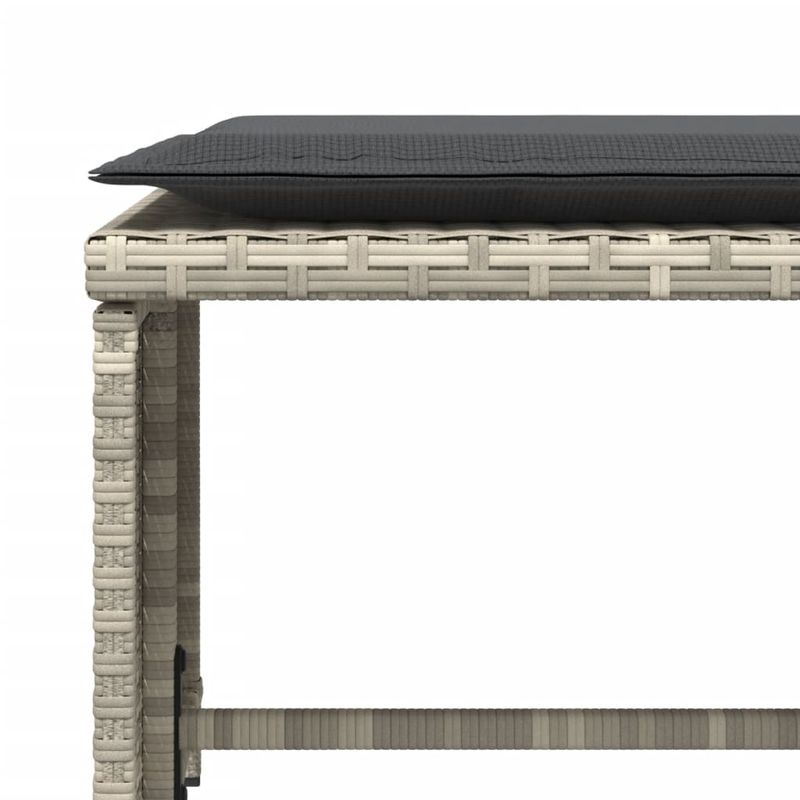 Casa si Gradina - Gradina si terasa - Mobilier exterior - Scaune si sezlonguri gradina - Scaun de gradina cu taburet, gri deschis, poliratan - Infinity.ro