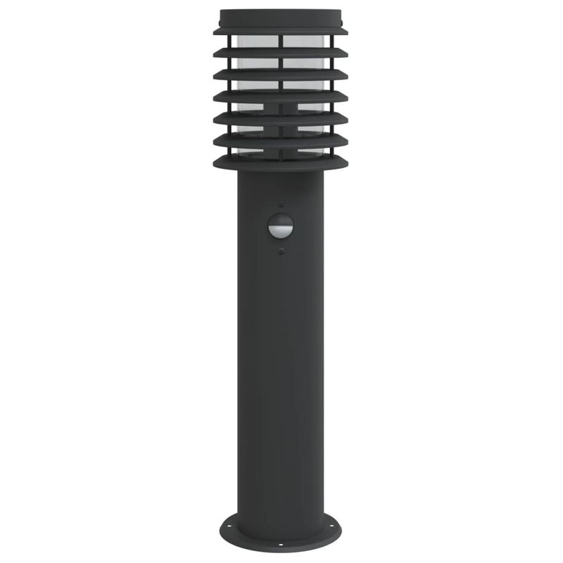 Casa si Gradina - Corpuri si surse de iluminat - Iluminat exterior - Felinare - Lampa exterioara de podea cu senzor, negru, 60 cm, otel inox - Infinity.ro
