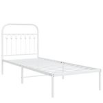 Casa si Gradina - Mobilier - Paturi si accesorii - Paturi - Cadru de pat metalic cu tablie, alb, 75x190 cm - Infinity.ro