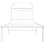 Casa si Gradina - Mobilier - Paturi si accesorii - Paturi - Cadru de pat metalic cu tablie, alb, 75x190 cm - Infinity.ro