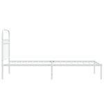 Casa si Gradina - Mobilier - Paturi si accesorii - Paturi - Cadru de pat metalic cu tablie, alb, 75x190 cm - Infinity.ro