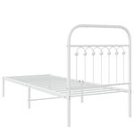 Casa si Gradina - Mobilier - Paturi si accesorii - Paturi - Cadru de pat metalic cu tablie, alb, 75x190 cm - Infinity.ro