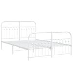 Casa si Gradina - Mobilier - Paturi si accesorii - Paturi - Cadru de pat metalic cu tablie de cap/picioare, alb, 137x190 cm - Infinity.ro