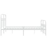 Casa si Gradina - Mobilier - Paturi si accesorii - Paturi - Cadru de pat metalic cu tablie de cap/picioare, alb, 137x190 cm - Infinity.ro
