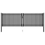 Casa si Gradina - Constructii - Usi interior, exterior si garaj - Usi garaj - Poarta de gard gradina, antracit, 4 x 1,5 m, otel - Infinity.ro