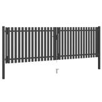 Casa si Gradina - Constructii - Usi interior, exterior si garaj - Usi garaj - Poarta de gard gradina, antracit, 4 x 1,5 m, otel - Infinity.ro