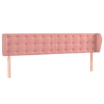 Casa si Gradina - Mobilier - Paturi si accesorii - Accesorii paturi - Tablie de pat cu aripioare roz 183x23x78/88 cm catifea - Infinity.ro