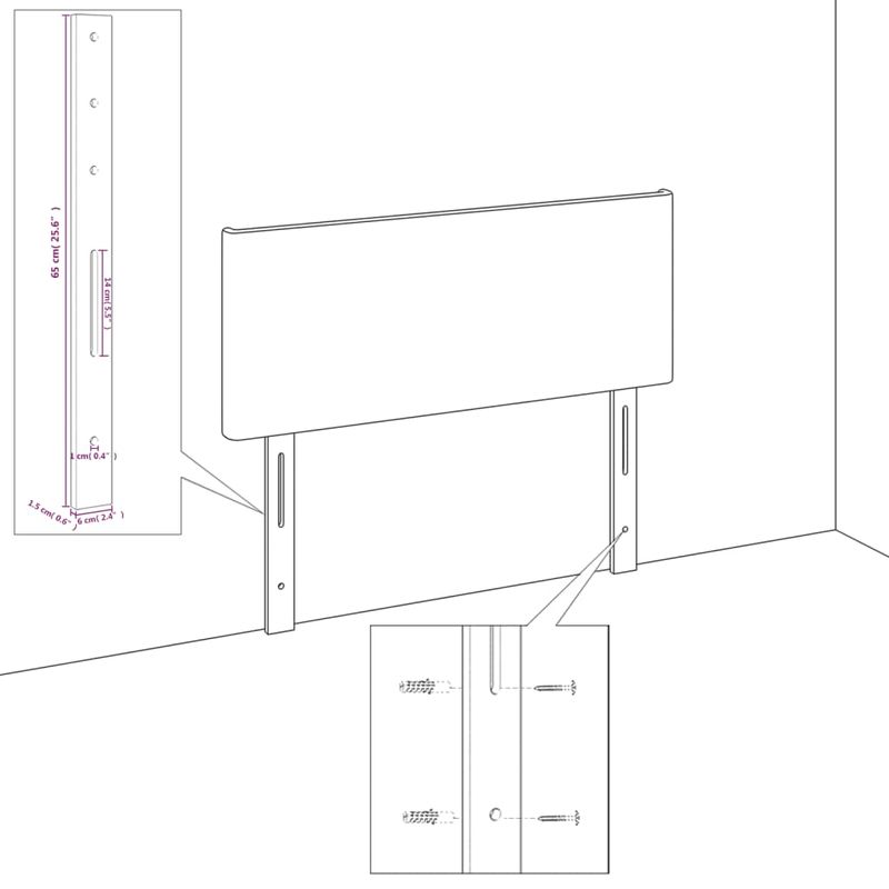 Casa si Gradina - Mobilier - Paturi si accesorii - Accesorii paturi - Tablie de pat cu aripioare roz 183x23x78/88 cm catifea - Infinity.ro