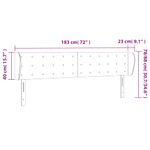 Casa si Gradina - Mobilier - Paturi si accesorii - Accesorii paturi - Tablie de pat cu aripioare roz 183x23x78/88 cm catifea - Infinity.ro