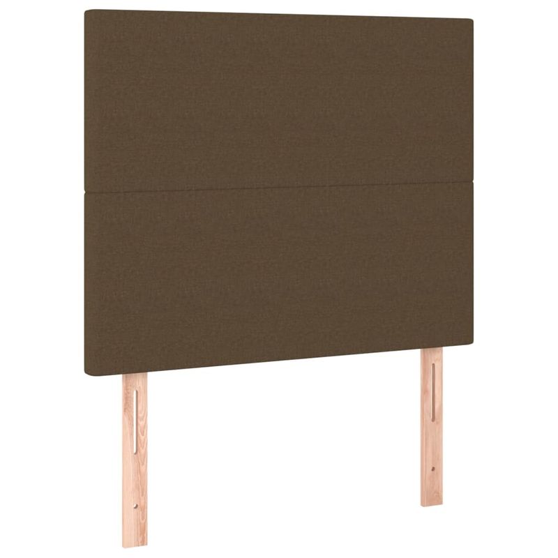 Casa si Gradina - Mobilier - Paturi si accesorii - Paturi - Pat box spring cu saltea, maro inchis, 90x190 cm, textil - Infinity.ro
