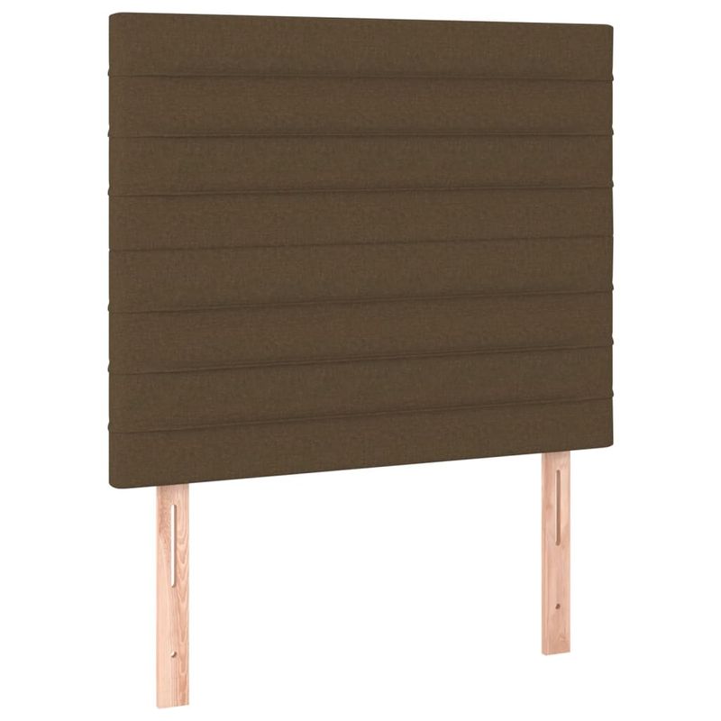 Casa si Gradina - Mobilier - Paturi si accesorii - Paturi - Cadru de pat cu tablie, maro inchis, 90x200 cm, textil - Infinity.ro