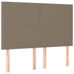 Casa si Gradina - Mobilier - Paturi si accesorii - Paturi - Pat box spring cu saltea, gri taupe, 140x200 cm, textil - Infinity.ro