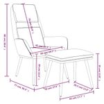 Casa si Gradina - Mobilier - Scaune si fotolii - Fotolii - Fotoliu de relaxare cu taburet, verde inchis, catifea - Infinity.ro