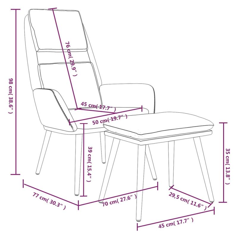 Casa si Gradina - Mobilier - Scaune si fotolii - Fotolii - Fotoliu de relaxare cu taburet, verde inchis, catifea - Infinity.ro