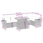 Casa si Gradina - Gradina si terasa - Mobilier exterior - Seturi mobila gradina - Set canapele de gradina, 7 piese, cu perne, bej, poliratan - Infinity.ro