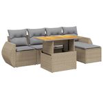 Casa si Gradina - Gradina si terasa - Mobilier exterior - Seturi mobila gradina - Set canapele de gradina cu perne, 6 piese, bej, poliratan - Infinity.ro