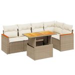 Casa si Gradina - Gradina si terasa - Mobilier exterior - Seturi mobila gradina - Set canapele de gradina cu perne, 6 piese, bej, poliratan - Infinity.ro