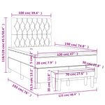Casa si Gradina - Mobilier - Paturi si accesorii - Paturi - Pat continental cu saltea, crem, 120x190 cm, textil - Infinity.ro