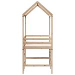 Casa si Gradina - Mobilier - Paturi si accesorii - Paturi - Pat etajat cu scara si acoperis, alb, 90x190 cm, lemn masiv pin - Infinity.ro