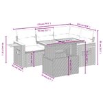 Casa si Gradina - Gradina si terasa - Mobilier exterior - Seturi mobila gradina - Set canapele de gradina cu perne, 5 piese, bej, poliratan - Infinity.ro