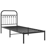 Casa si Gradina - Mobilier - Paturi si accesorii - Paturi - Cadru de pat metalic cu tablie, negru, 80x200 cm - Infinity.ro