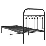 Casa si Gradina - Mobilier - Paturi si accesorii - Paturi - Cadru de pat metalic cu tablie, negru, 80x200 cm - Infinity.ro