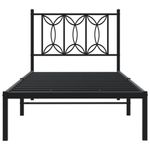 Casa si Gradina - Mobilier - Paturi si accesorii - Paturi - Cadru de pat metalic cu tablie, negru, 75x190 cm - Infinity.ro