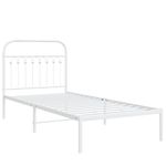 Casa si Gradina - Mobilier - Paturi si accesorii - Paturi - Cadru de pat metalic cu tablie, alb, 90x190 cm - Infinity.ro