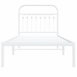 Casa si Gradina - Mobilier - Paturi si accesorii - Paturi - Cadru de pat metalic cu tablie, alb, 90x190 cm - Infinity.ro