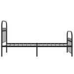 Casa si Gradina - Mobilier - Paturi si accesorii - Paturi - Cadru pat metalic cu tablii de cap/picioare, negru, 75x190 cm - Infinity.ro