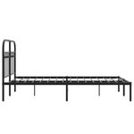 Casa si Gradina - Mobilier - Paturi si accesorii - Paturi - Cadru de pat metalic cu tablie, negru, 120x200 cm - Infinity.ro