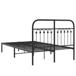 Casa si Gradina - Mobilier - Paturi si accesorii - Paturi - Cadru de pat metalic cu tablie, negru, 120x200 cm - Infinity.ro