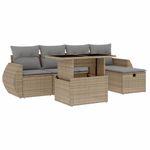 Casa si Gradina - Gradina si terasa - Mobilier exterior - Seturi mobila gradina - Set canapele de gradina cu perne, 6 piese, bej, poliratan - Infinity.ro