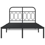Casa si Gradina - Mobilier - Paturi si accesorii - Paturi - Cadru de pat metalic cu tablie, negru, 120x200 cm - Infinity.ro