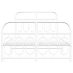 Casa si Gradina - Mobilier - Paturi si accesorii - Paturi - Cadru de pat metalic cu tablie, alb, 120x190 cm - Infinity.ro