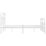Casa si Gradina - Mobilier - Paturi si accesorii - Paturi - Cadru de pat metalic cu tablie, alb, 120x190 cm - Infinity.ro