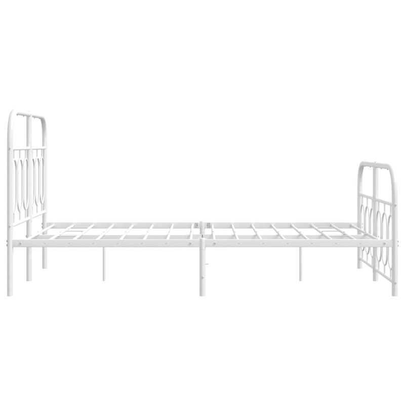 Casa si Gradina - Mobilier - Paturi si accesorii - Paturi - Cadru de pat metalic cu tablie, alb, 120x190 cm - Infinity.ro
