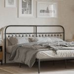 Casa si Gradina - Mobilier - Paturi si accesorii - Accesorii paturi - Tablie de pat metalica, negru, 180 cm - Infinity.ro