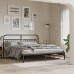 Casa si Gradina - Mobilier - Paturi si accesorii - Accesorii paturi - Tablie de pat metalica, negru, 180 cm - Infinity.ro