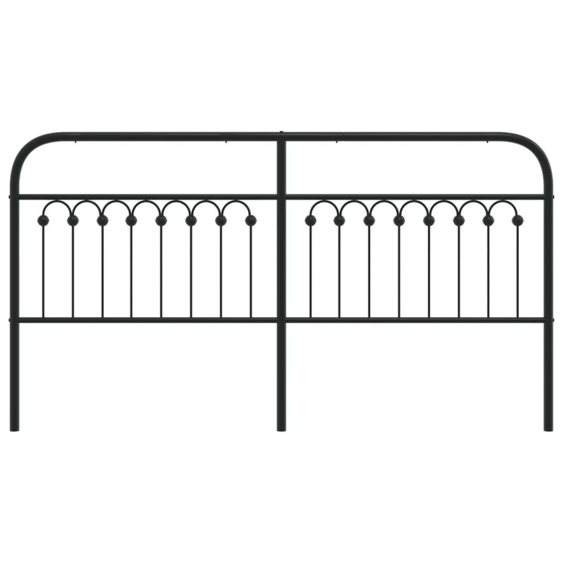 Casa si Gradina - Mobilier - Paturi si accesorii - Accesorii paturi - Tablie de pat metalica, negru, 180 cm - Infinity.ro