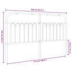 Casa si Gradina - Mobilier - Paturi si accesorii - Accesorii paturi - Tablie de pat metalica, negru, 180 cm - Infinity.ro