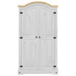 Casa si Gradina - Mobilier - Dulapuri si sifoniere - Sifoniere - Sifonier „Corona”, alb, 102x52x186 cm, lemn masiv de pin - Infinity.ro