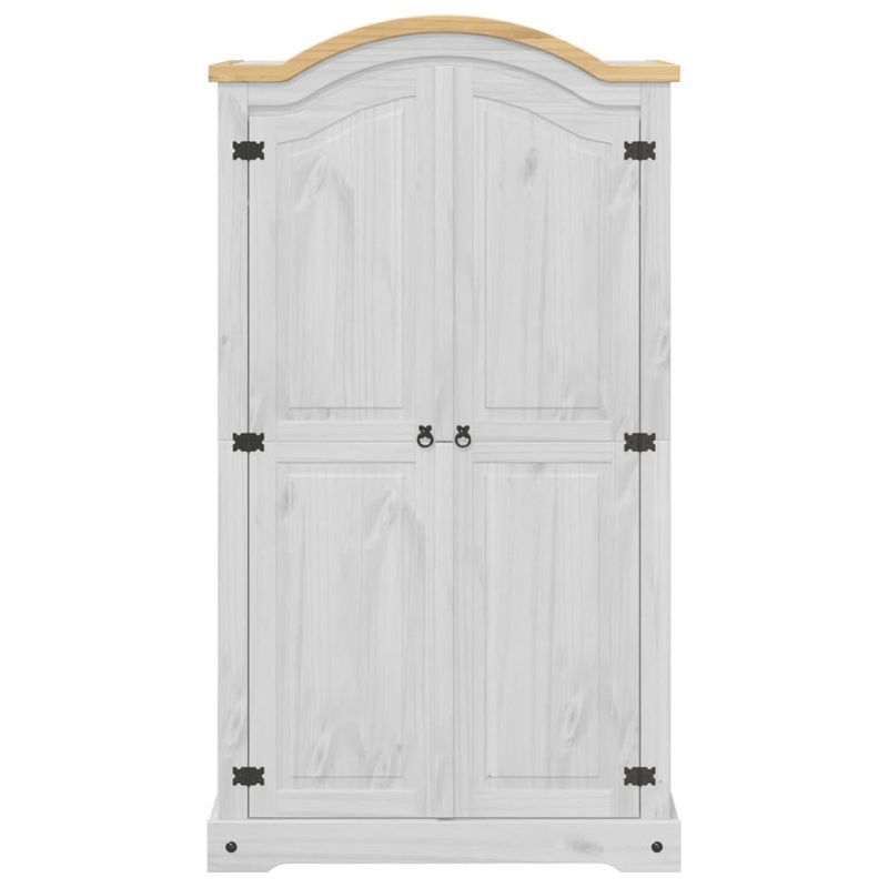 Casa si Gradina - Mobilier - Dulapuri si sifoniere - Sifoniere - Sifonier „Corona”, alb, 102x52x186 cm, lemn masiv de pin - Infinity.ro