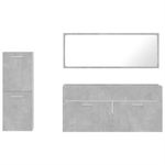 Casa si Gradina - Mobilier - Seturi de mobilier - Seturi baie - Set mobilier de baie, 3 piese, gri beton, lemn compozit - Infinity.ro