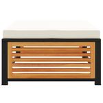 Casa si Gradina - Gradina si terasa - Mobilier exterior - Canapele si fotolii gradina - Taburet de gradina cu pernă 68x68x30 cm lemn masiv acacia, crem - Infinity.ro